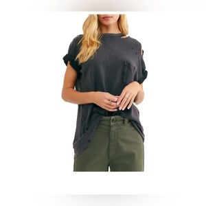Free People Rubi Ripped Pocket T-Shirt